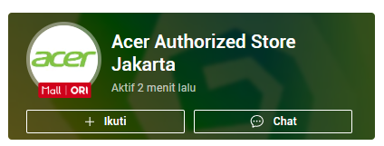 Contoh tampilan toko Authorized Store Shopee Mall dengan penamaan Nama Brand + Authorized Store + Lokasi